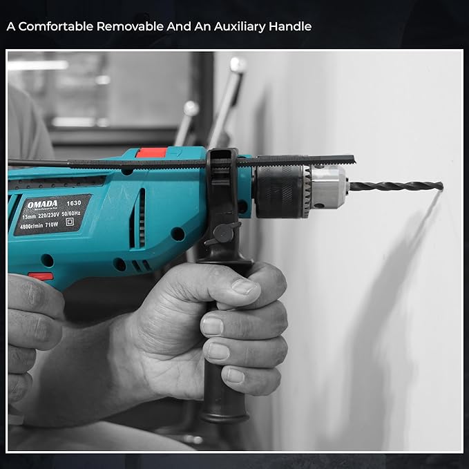 Omada 710W, 4800 RPM, Chuck 13mm Electric Drill, Used for drilling into masonry, steel and wood (Omada OMD-J8130 13mm Electric Drill) 5