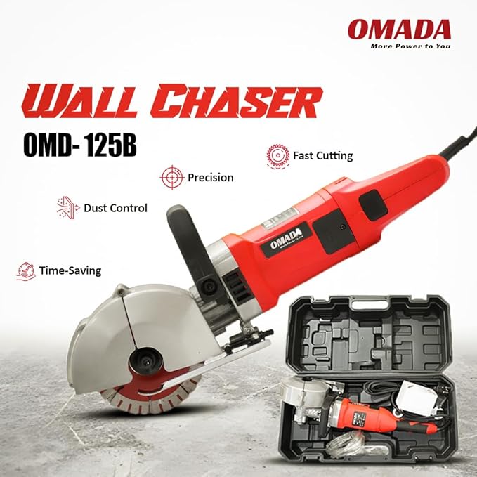 OMADA 220V / 2800w Electric Wall Chaser |125mm Cutting Width | Wall Groove Cutting Machine(OMADA Electric 2800W Wall Chaser) 4