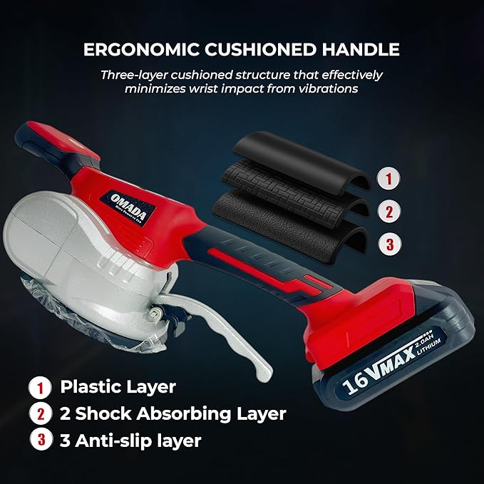 Omada 16V Cordless Tile Vibrator | 5-Speed Adjustable Tile Leveling Machine with Strong Suction Cup (OMADA Cordless 16V Tile Vibrator) 5