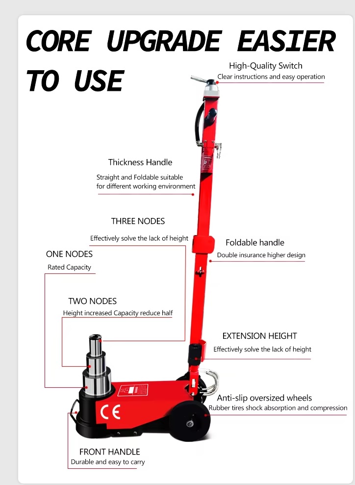 Hukums 80/40 Ton Pneumatic Air Hydraulic Jack | 37(HPJ4080) 5