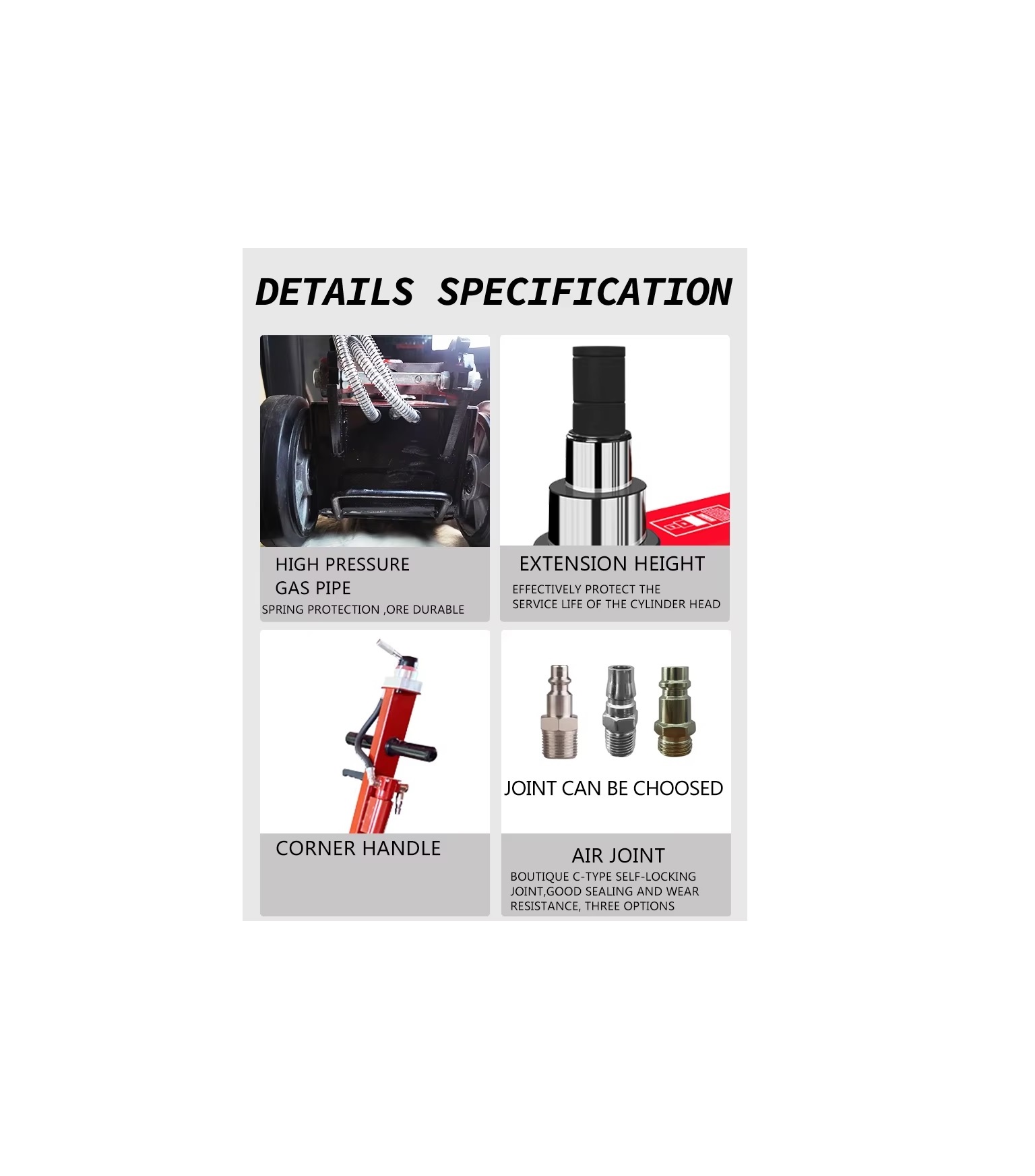 Hukums 80/40 Ton Pneumatic Air Hydraulic Jack | 37(HPJ4080) 4