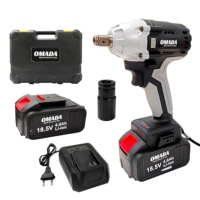 Omada Cordless 18.5V Impact Fixed Square Wrench with 2 Batteries & 1 Charger, Brushless Motor(Omada OMD-GT-1004 18.5V Impact Wrench) 3