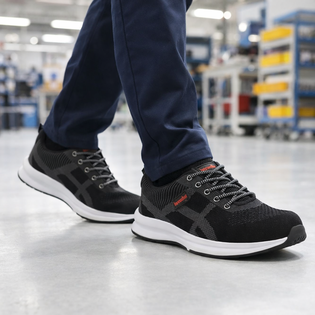Kavacha Steel Toe Safety Shoe S214 (S214) with Knitted Upper and Foam Comfort & Phylon TPR Sole(Size-7) 3