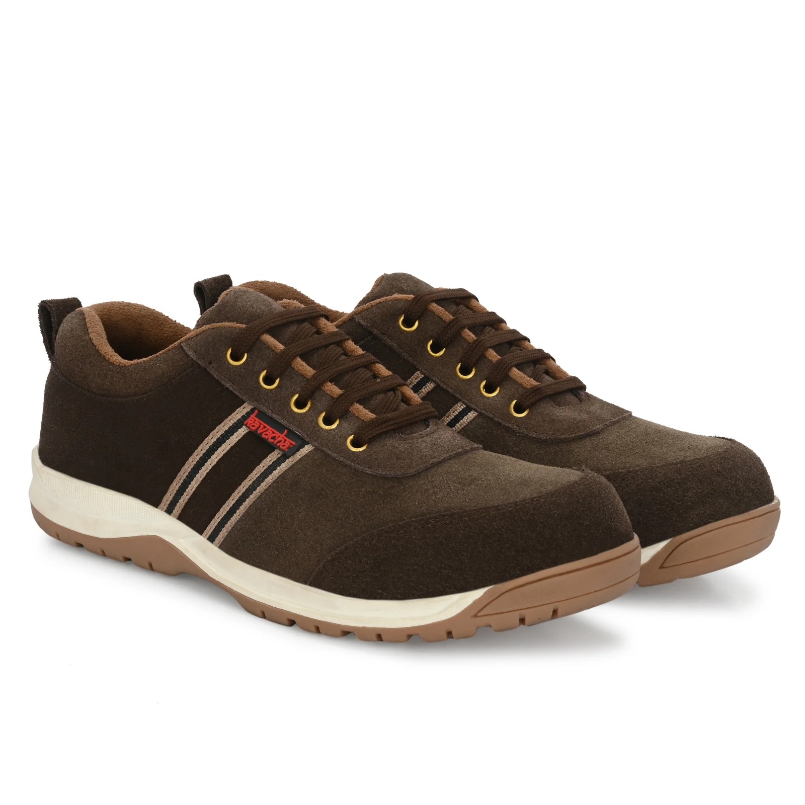 Kavacha Steel Toe Safety Shoe , Suede Leather Upper and Foam Comfort & TPR Sole (s206) (SIZE 6) 2