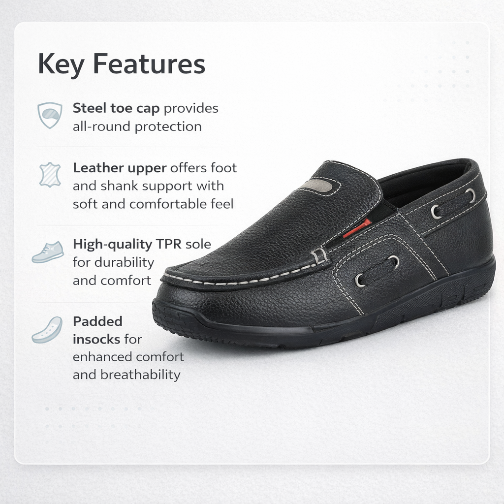 Pure Leather Steel Toe Safety Shoe , S67(size-7) 3