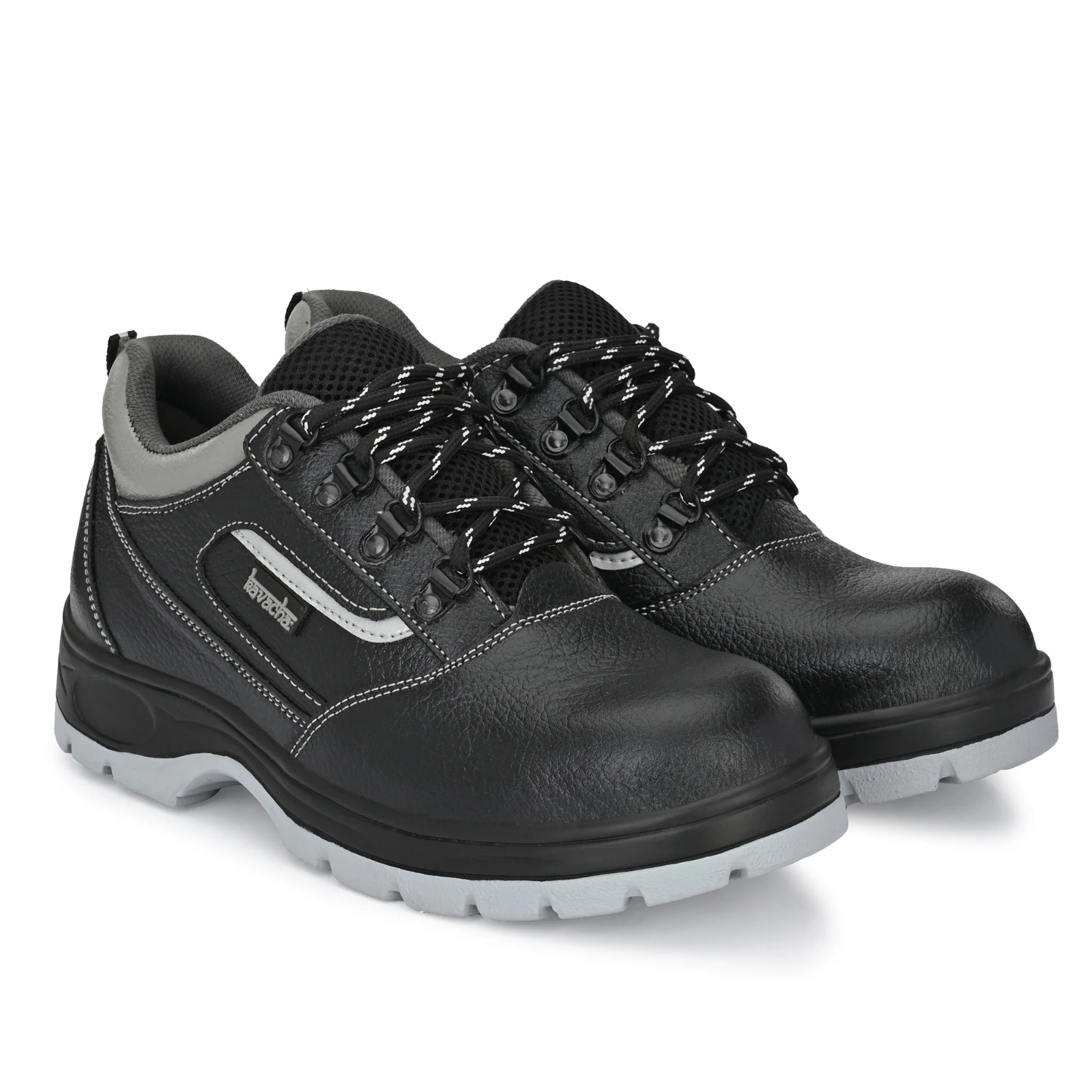 Kavacha S123 Pure Leather Steel Toe Safety Shoe, Black Color, air mix sole(Size-6) 2