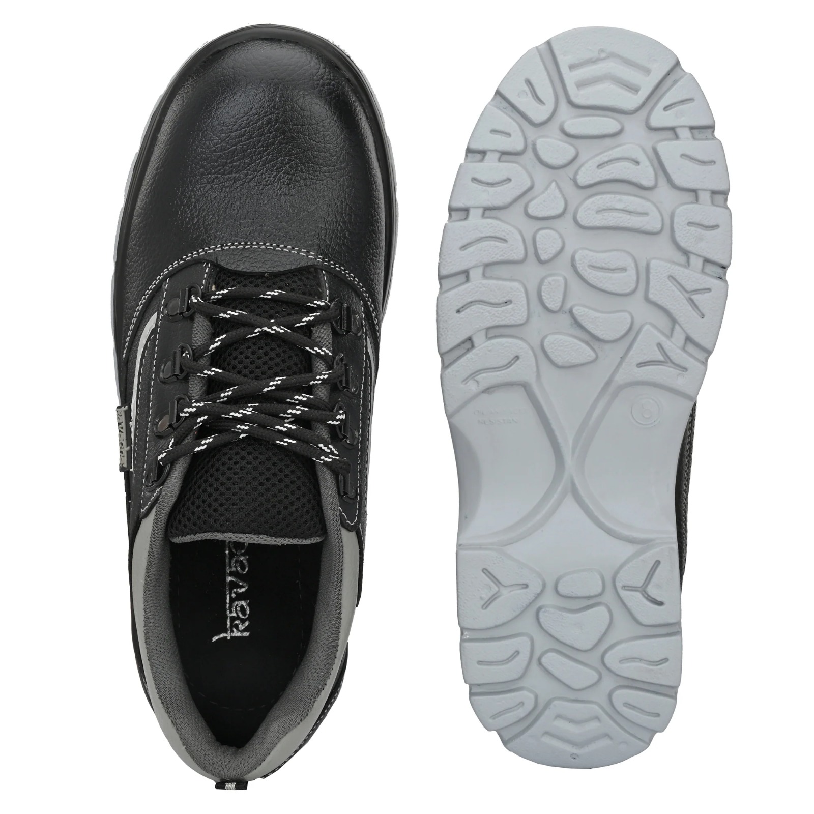 Kavacha S123 Pure Leather Steel Toe Safety Shoe, Black Color, air mix sole(Size-6) 3