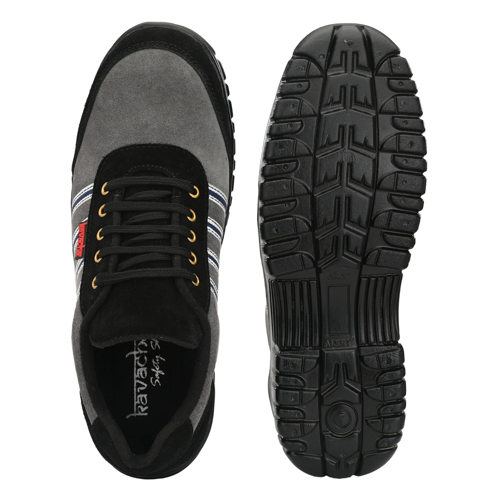 Kavacha Steel Toe , Nubuck Leather Safety Shoe, Air mix sole, sweat absorption (S75) (SIZE 8) 3