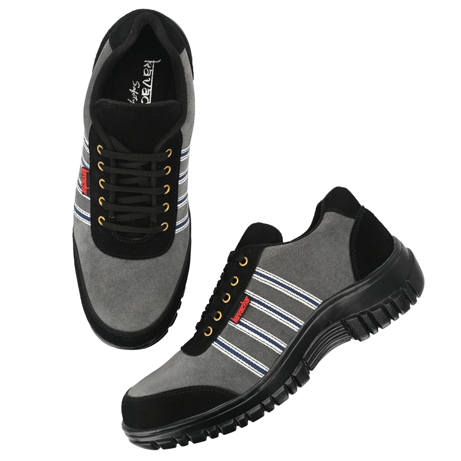 Kavacha Steel Toe , Nubuck Leather Safety Shoe, Air mix sole, sweat absorption (S75) (SIZE 10) 2