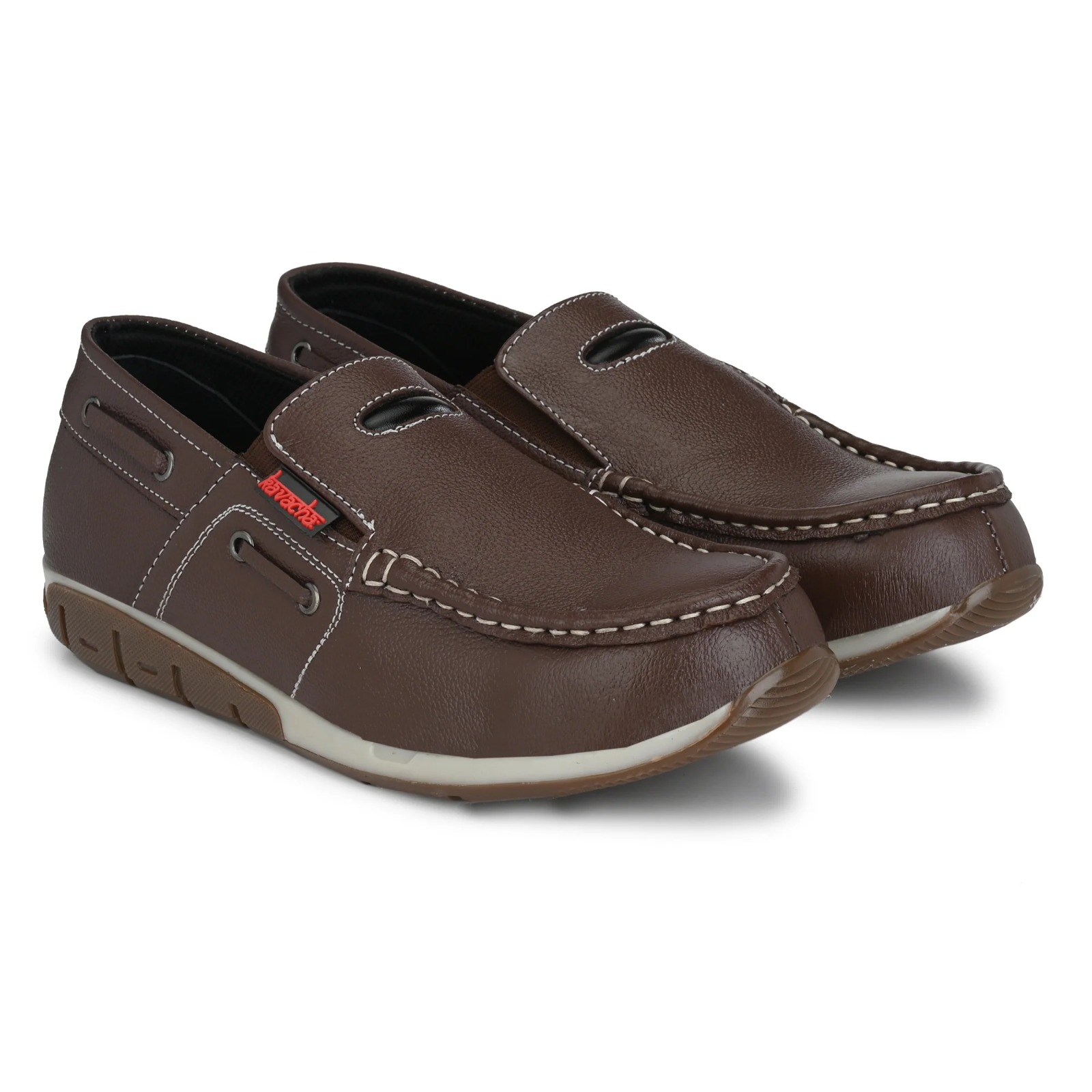 Kavacha Pure Leather Steel Toe Safety Shoe , Boat Shoes For Men (s68) (SIZE 6) 2