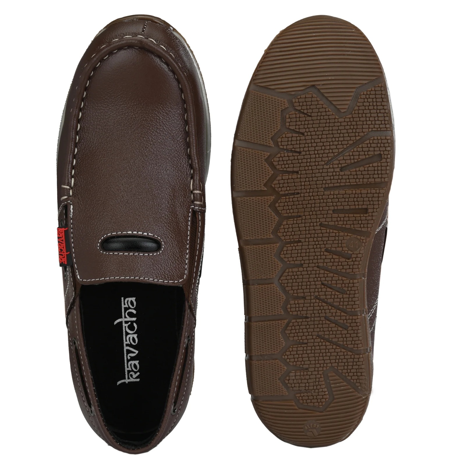 Kavacha Pure Leather Steel Toe Safety Shoe , Boat Shoes For Men (s68) (SIZE 7) 2