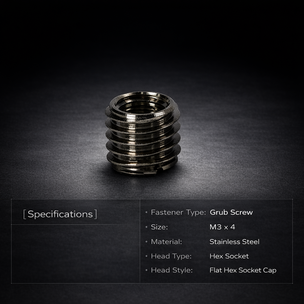 Dikshaware 25Pcs M3 x 4 Stainless Steel Hex Grub S(M3 x 4 Stainless Steel Hex ) 3