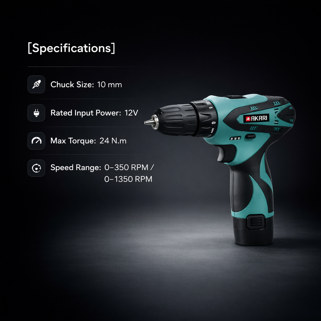 Akari  Cordless Electric Screwdrive 12V/1.5Ah (APT-CD-12)  4