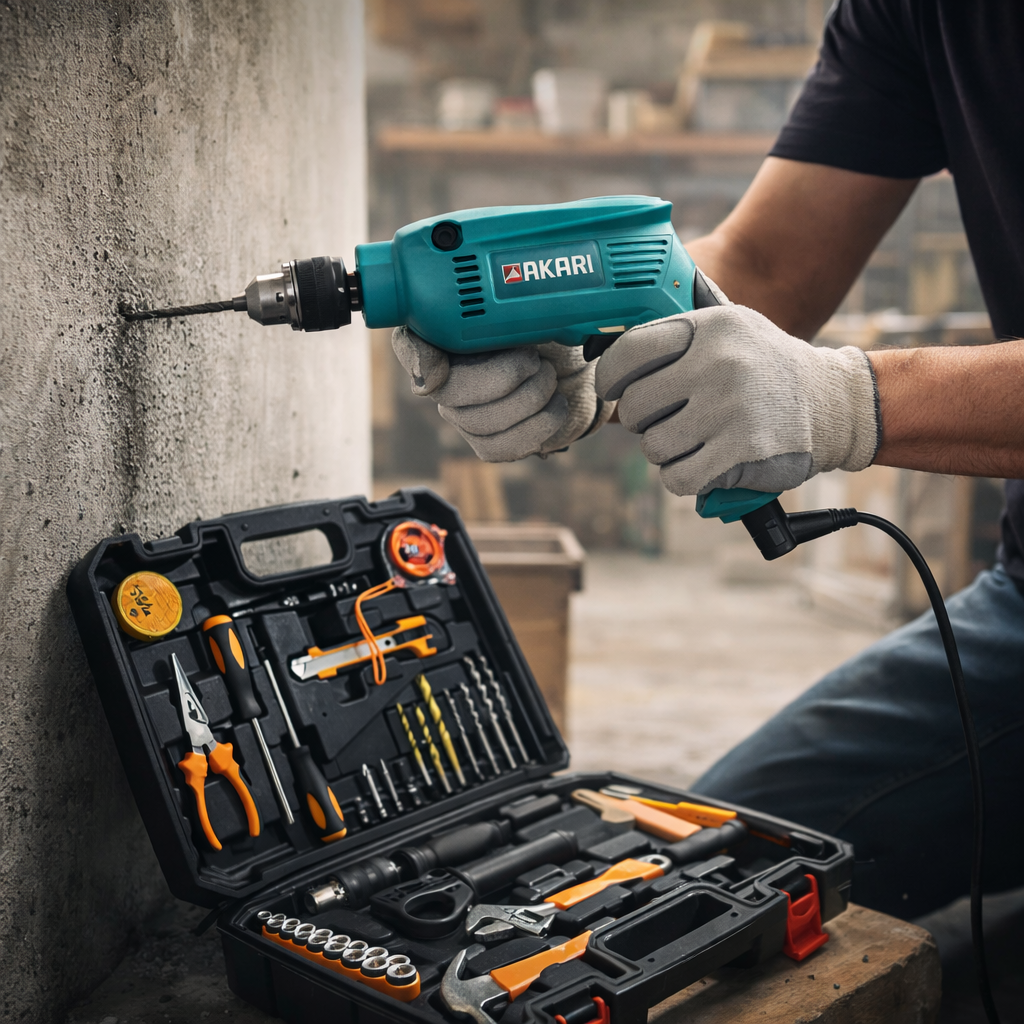 Akari 13mm Impact Drill Machine with 33Pcs Tools Kit and BMC Box, 650 Watt (APT-IDK-33-KIT) 5