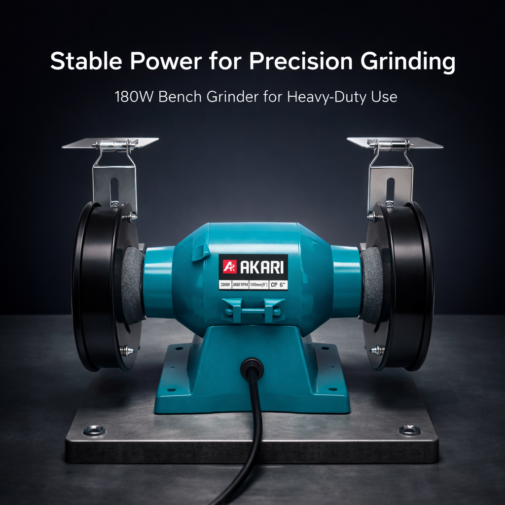 Akari Bench Grinder for cutting & grinding 180W, 0-2950rpm APT-BG-150 2
