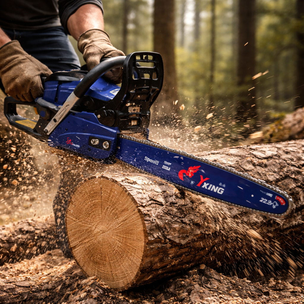 Yking 22 Inch 2400W Petrol Chain Saw ( 5922 P) for garden and landscaping work. 5