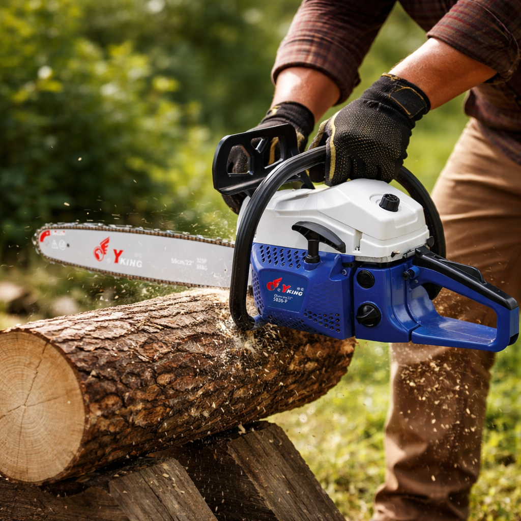 Yking 22 Inch, 58CC Gasoline Chain Saw| for tree felling, limbing, bucking, and pruning(5836P) 5