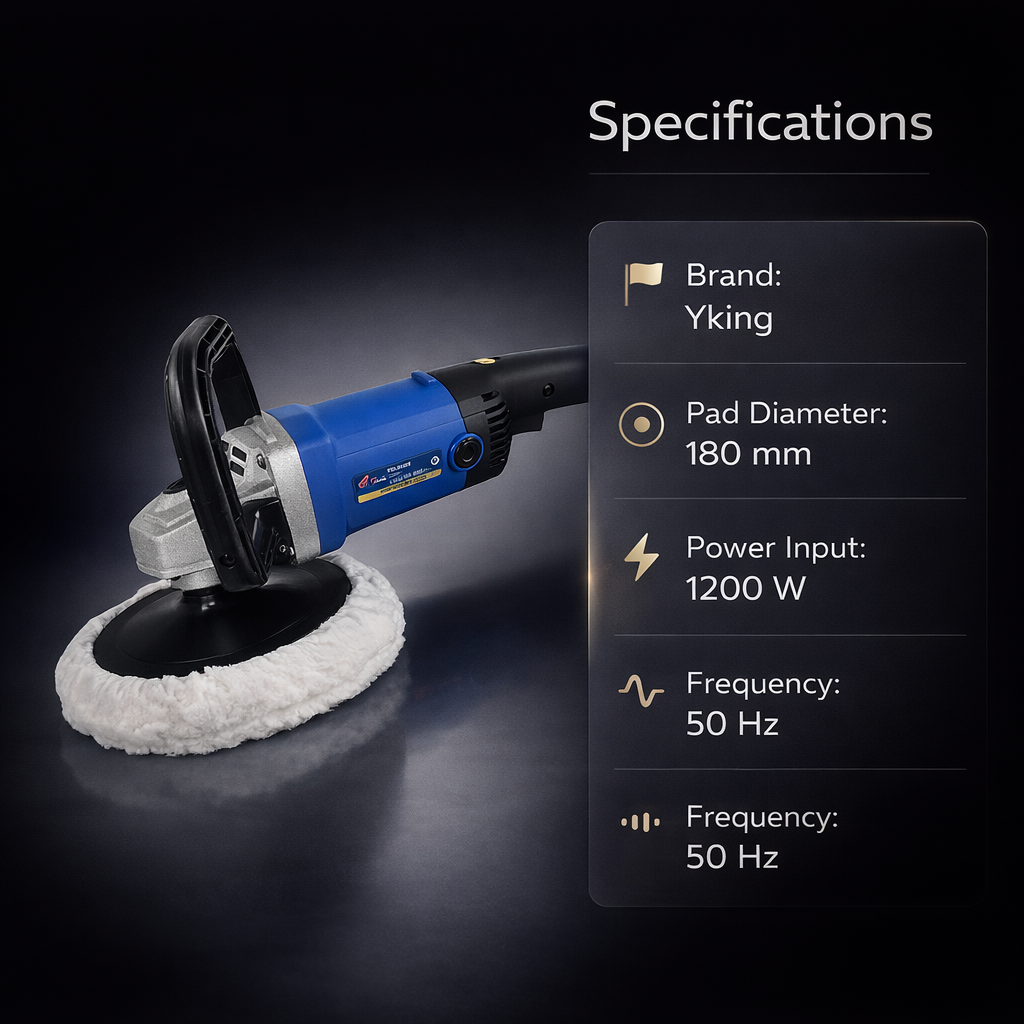 Yking 1200W 180mm Electric Polisher with 2 Months Warranty (2418 B) 4