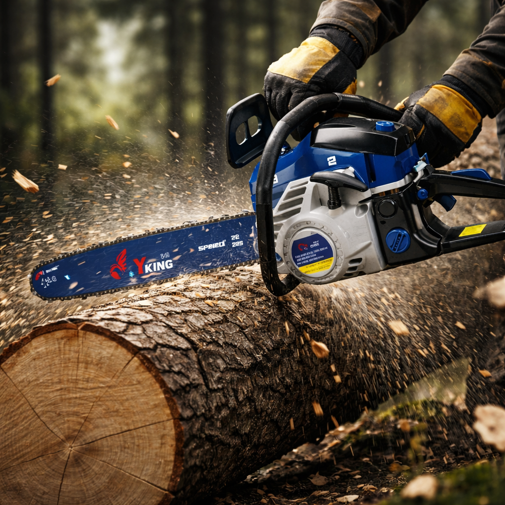 Yking 24 Inch 2700W Petrol Chain Saw with 2.7KW engine| ideal for cutting through tough materials  (6224-P) 5