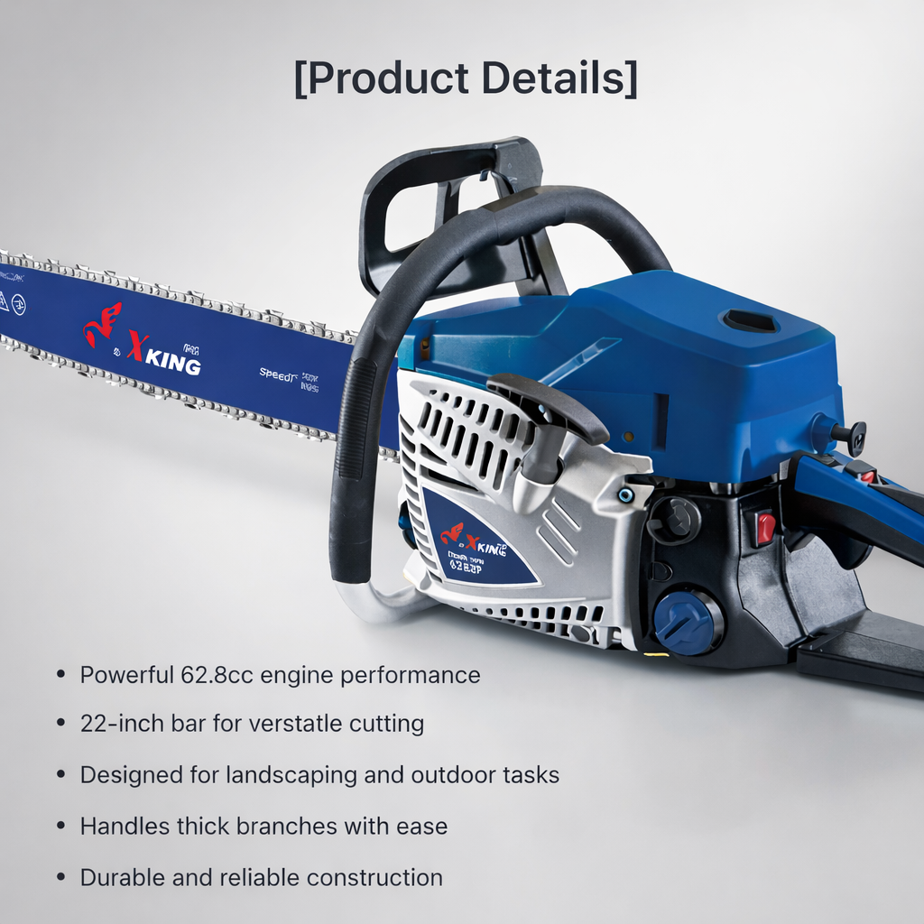 Yking 6282-P 22 inch, 62.8CC Gasoline Chain Saw | for gardening and landscaping 5