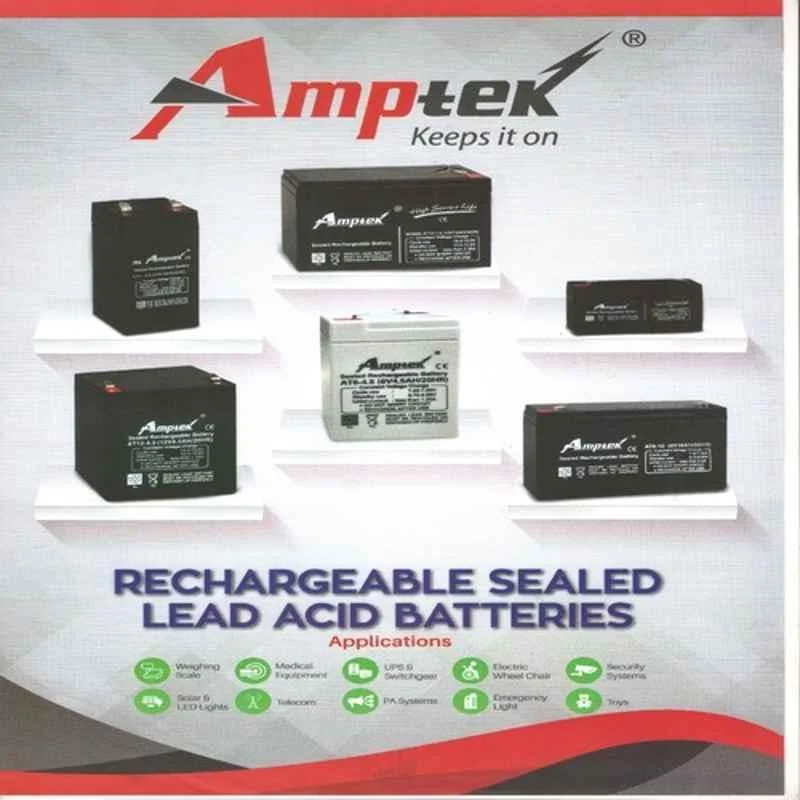 Amptek 12V 2.2Ah Rechargeable SMF Battery 2