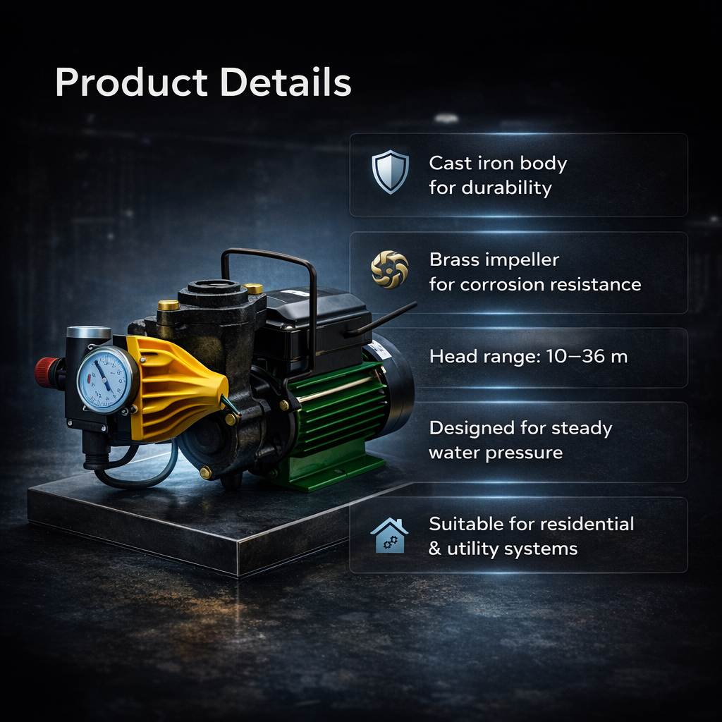 Damor 1HP Single Phase Booster Pressure Pump Jalraj I Ultra 5