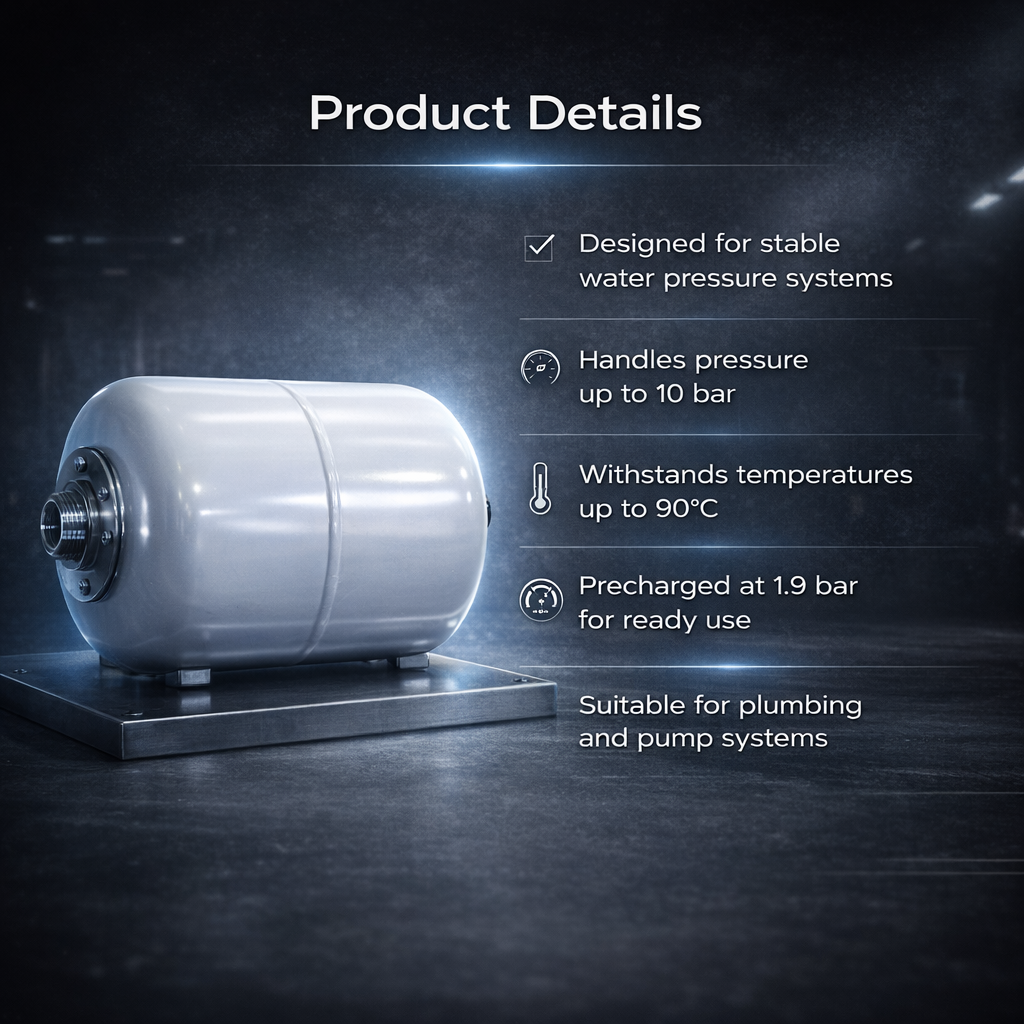 Damor 8 Litre Pressure Booster Tank 5