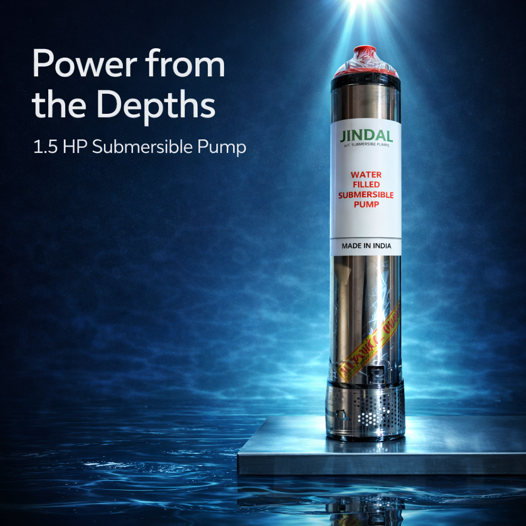 GANPATI JINDAL1.5HP 12 Stage Pure Copper Water Filled Submersible Pump with 12 Months Warranty 5