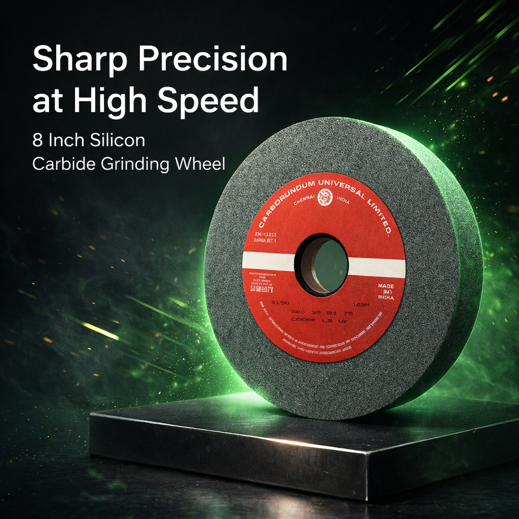 H9 Carborundum/CUMI 8-Inch Green Silicon Carbite Grinding Wheel - 200x25x31.75 mm CGC 60 for carbite (Cumi-CGC-60-200x25x31-fine-1pc) 2