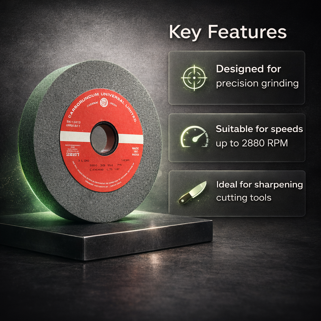 H9 Carborundum/CUMI 8-Inch Green Silicon Carbite Grinding Wheel - 200x25x31.75 mm CGC 60 for carbite (Cumi-CGC-60-200x25x31-fine-1pc) 3