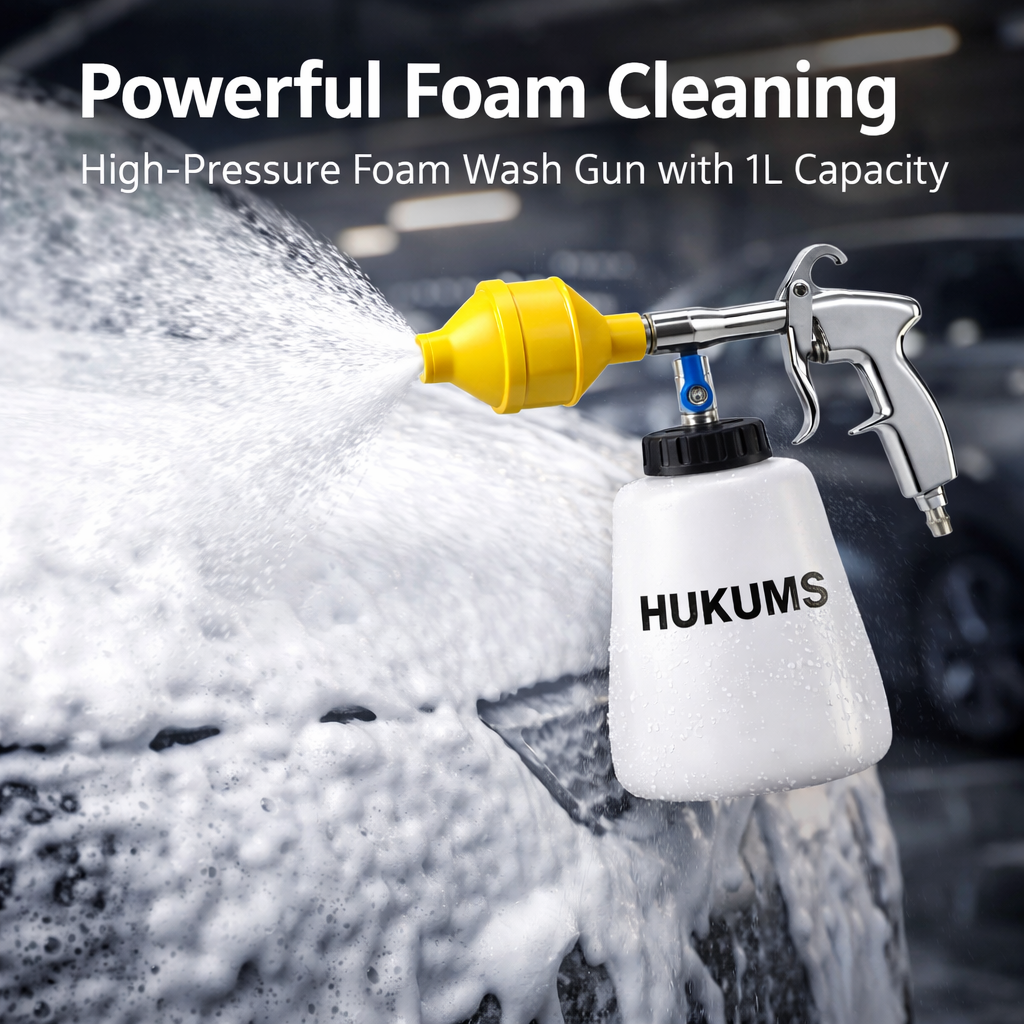 Hukums 1/2 Inch Air Foam Gun with 1L Cup Capacity| For Washing car & bikes   2