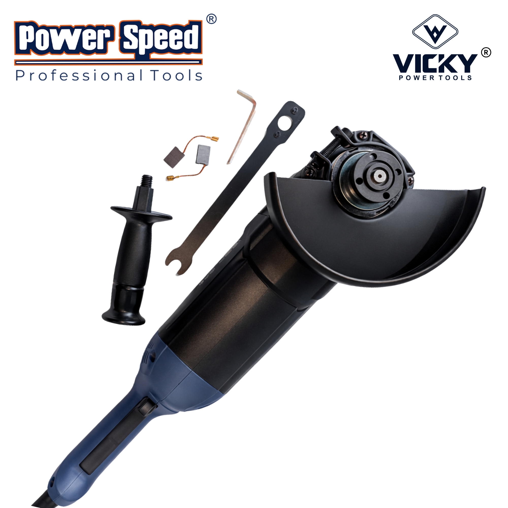 PowerSpeed PSG2740 Angle Grinder, 2400W Heavy Duty Motor, 180mm Disc, 8,500 RPM, Auto Stop Carbon Brush, Long Life Design, Double Insulated(PSG2740 ) 4