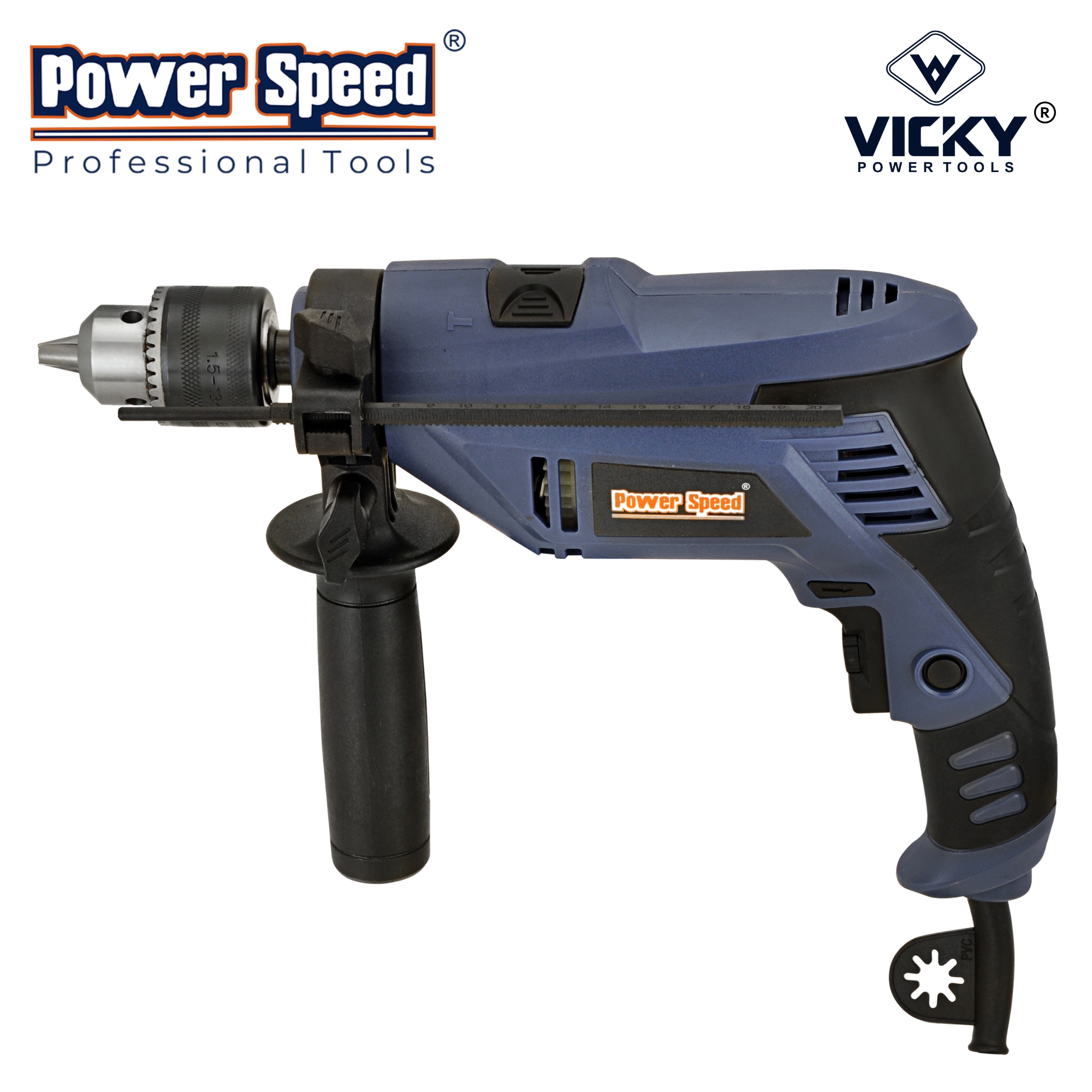 PowerSpeed PSD0241 Impact Drill, 710W High Torque Motor, 13mm Chuck, Variable Speed, Forward & Reverse Rotation, Soft Grip, Double Insulated(PSD0241) 3