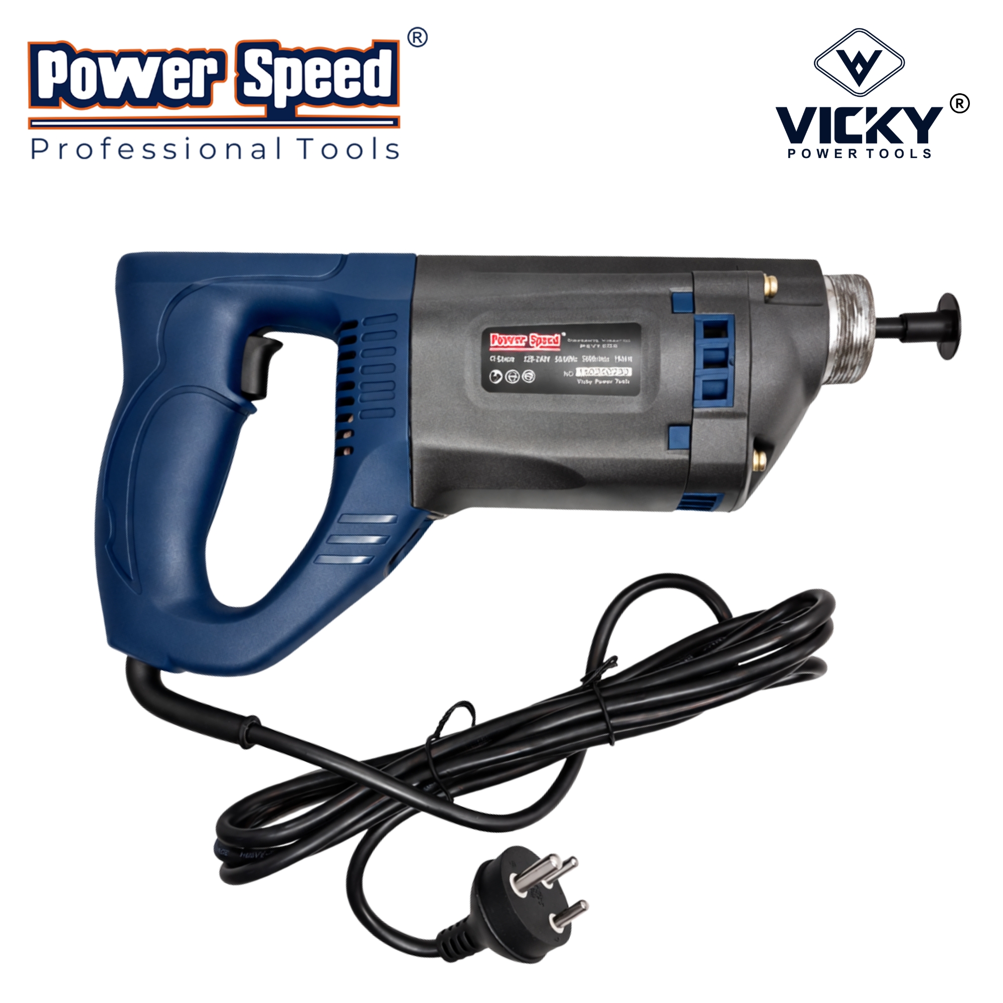 PowerSpeed PSV1502 Concrete Vibrator Machine (50mm) | 1900W Heavy Duty Motor | Aluminium Casting Body | Ergonomic Shock-Proof Handle( PSV1502) 2