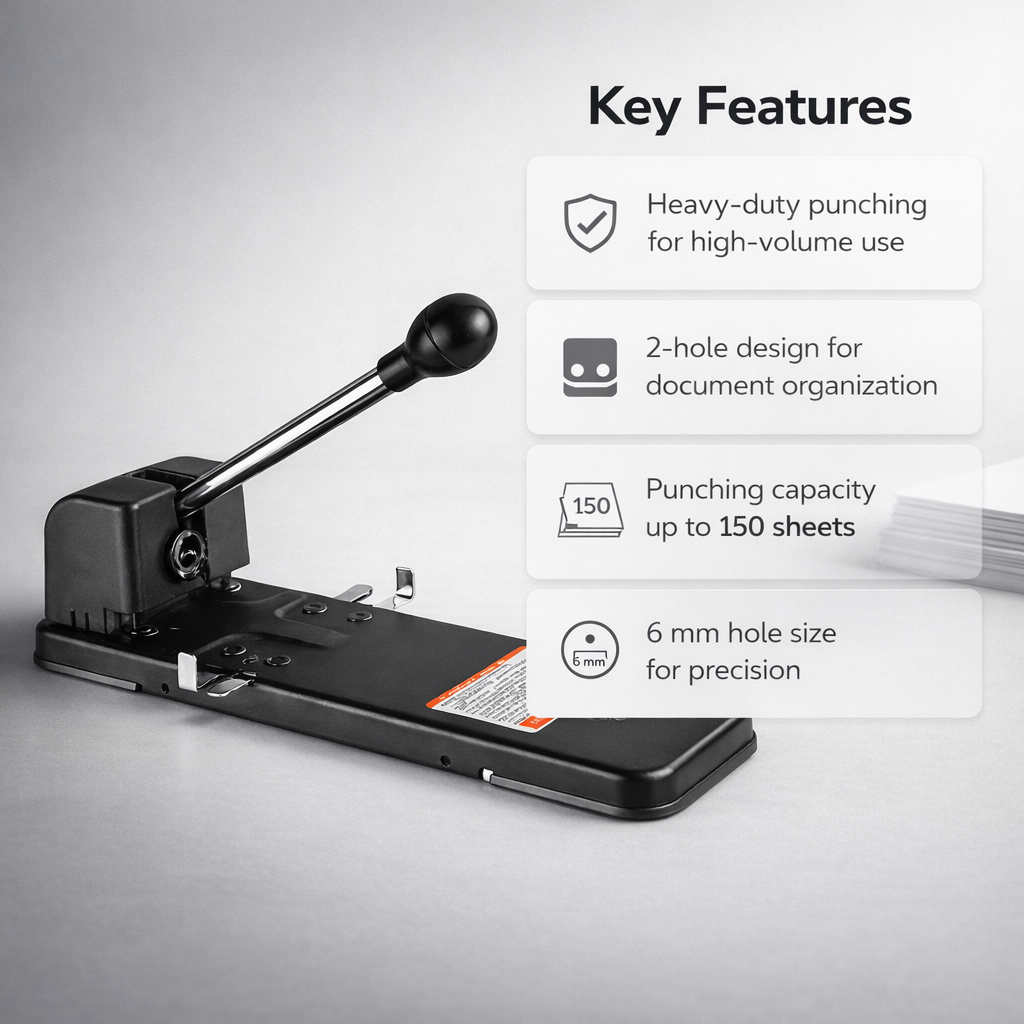 Kangaro Heavy Duty Punch| for binding documents, files, and reports,(HDP-2150) 2