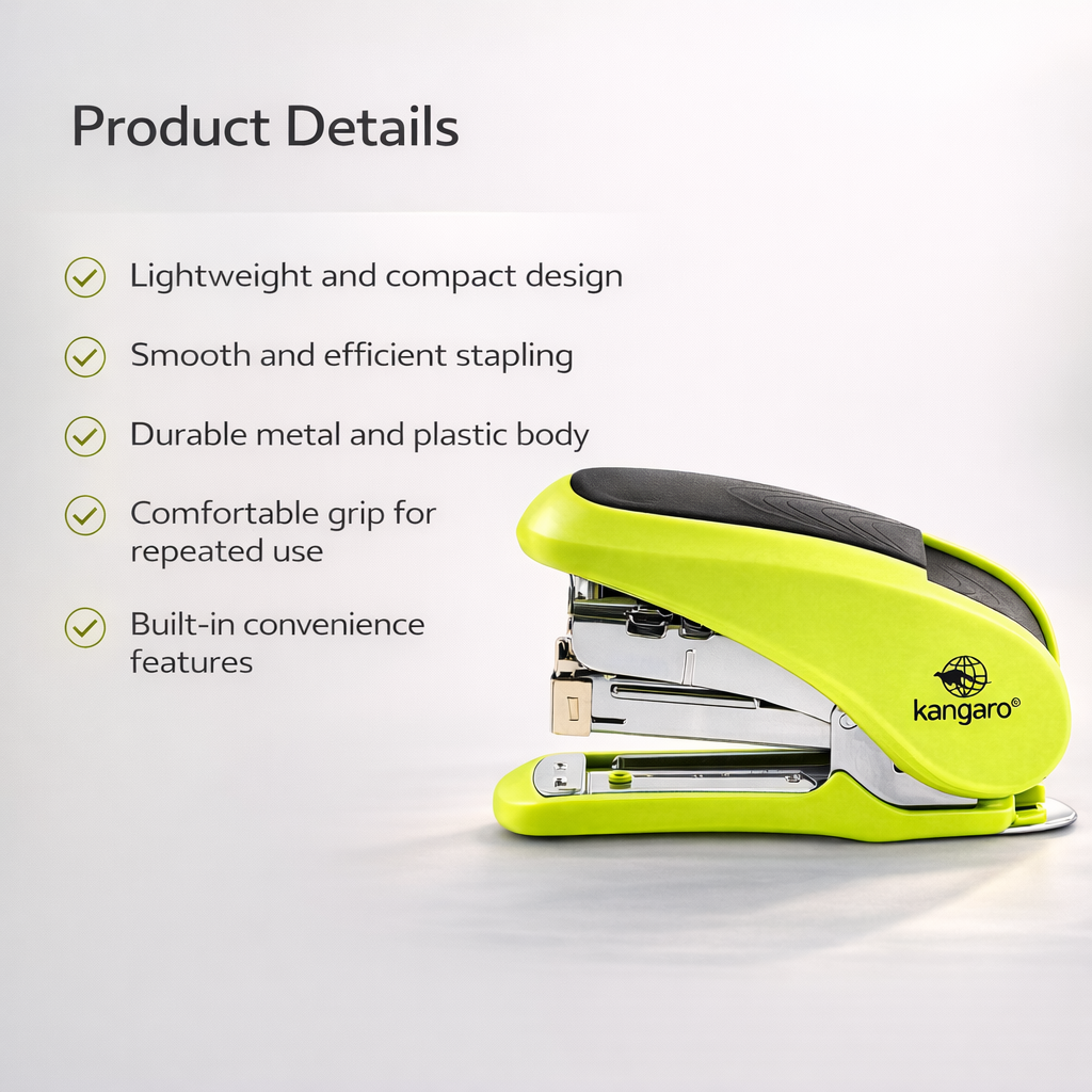 Kangaro LE 10/Y Stapler| for offices, schools, and home( LE 10/Y) 5