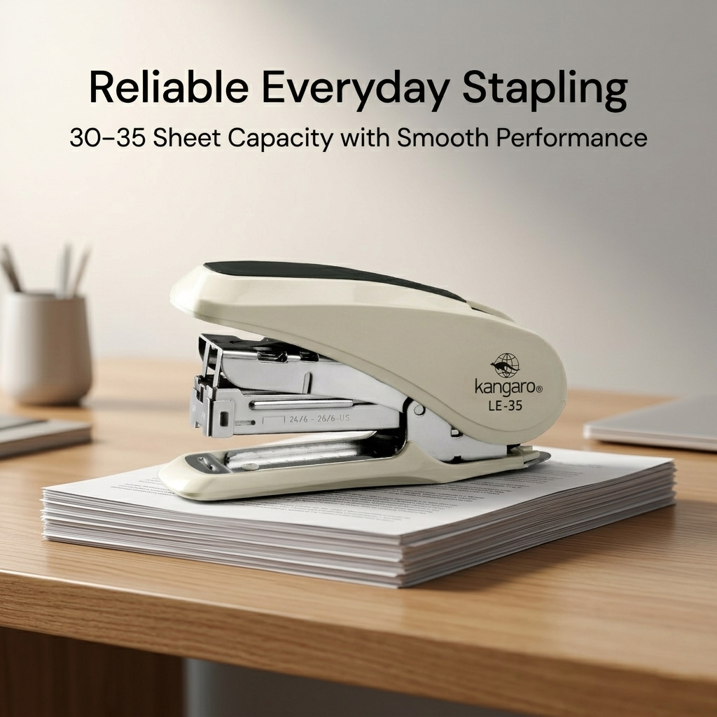 Kangaro LE 35 Y Stapler| for offices, schools, colleges, homes,  2