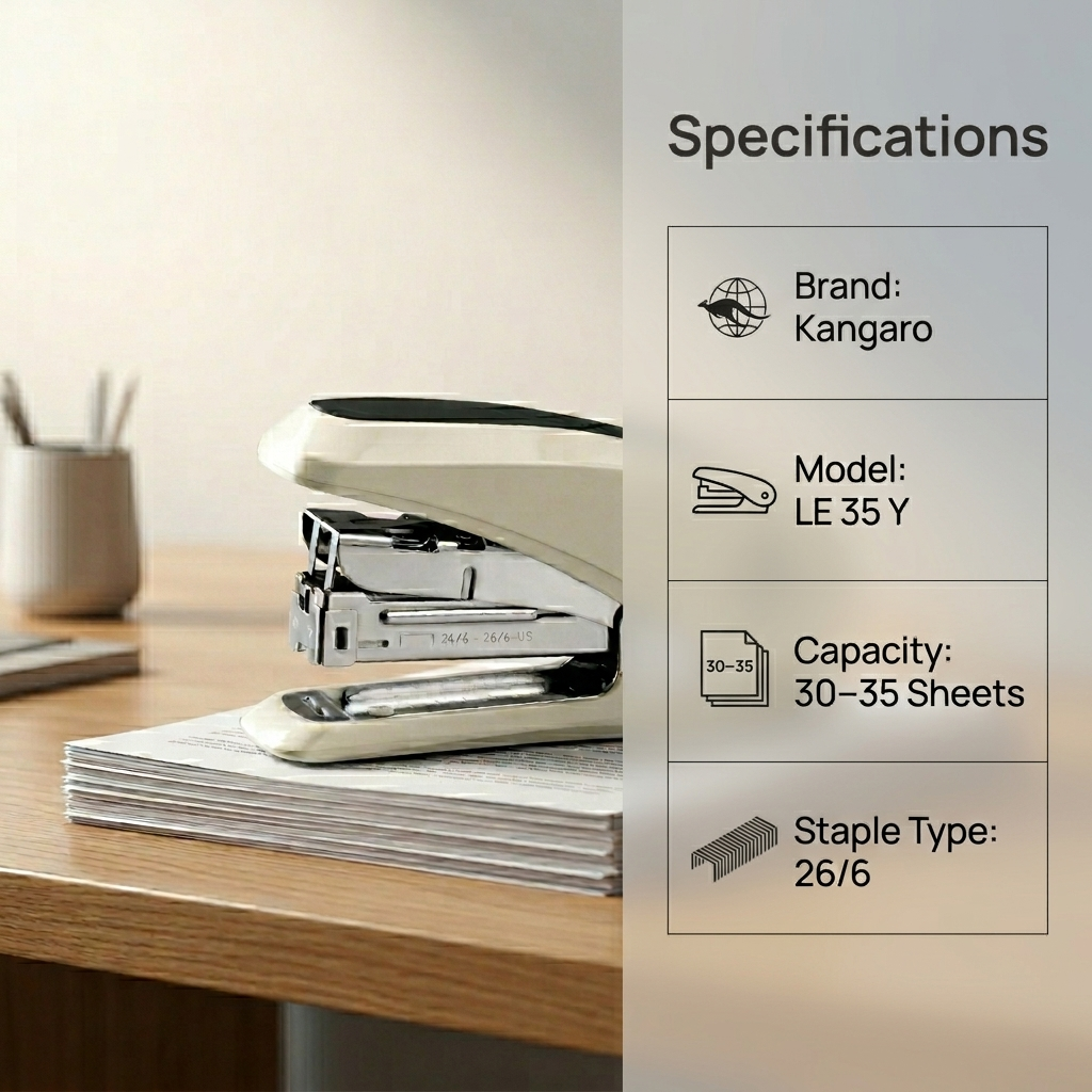 Kangaro LE 35 Y Stapler| for offices, schools, colleges, homes,  4