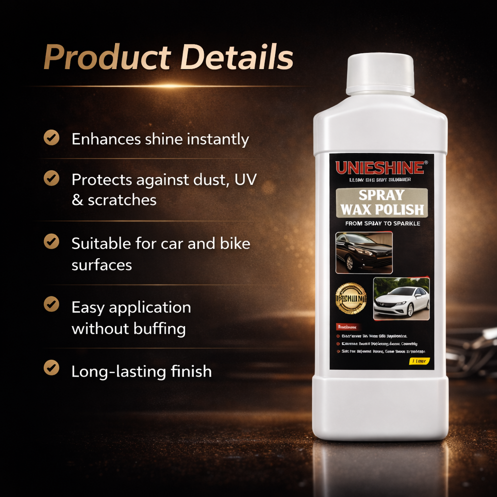 Premium Liquid Wax Polish Spray for Car & Bike (1000ml) | Instant Car Polish Shine Spray (1L SPRAY WAX) 5