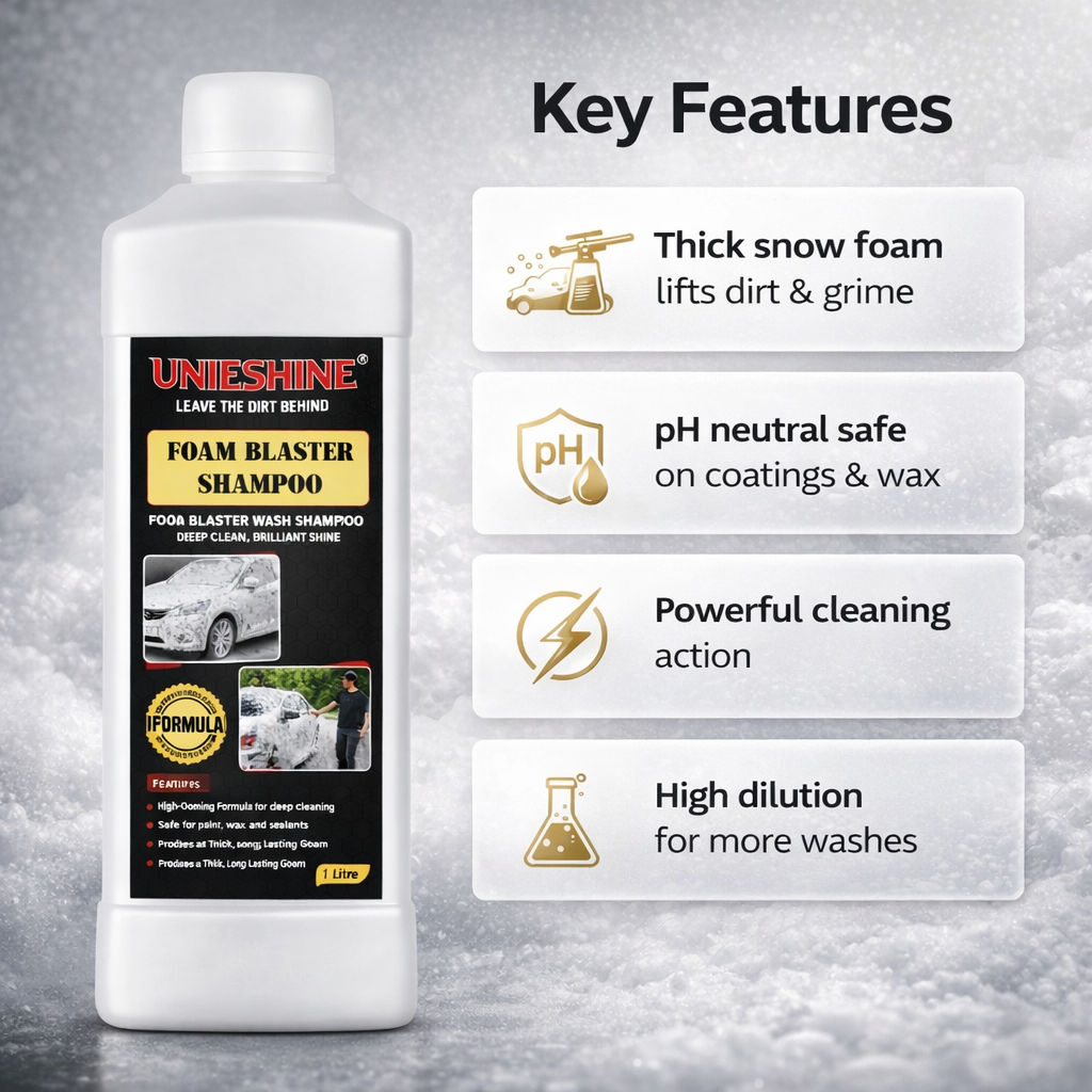 Foam Wash Car Shampoo Concentrate (1L) | pH Neutral | Extreme Suds Snow Foam | Safe for All Paints(1L FOAM SHAMPOO)(pack of 2) 3