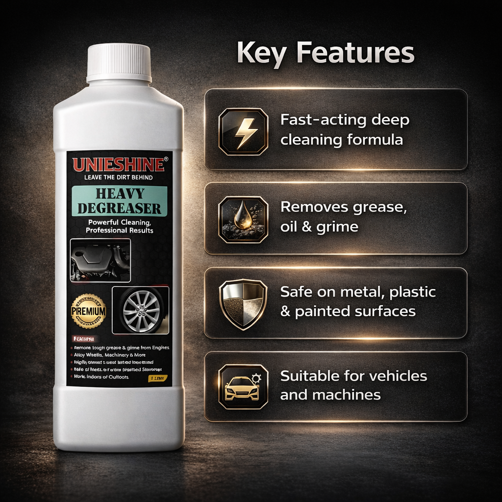 UNIESHINE Heavy Duty Degreaser 1L (1:9 Dilution) | Industrial Strength Engine & Wheel Rim Cleaner(1L DEGRESSER) 3