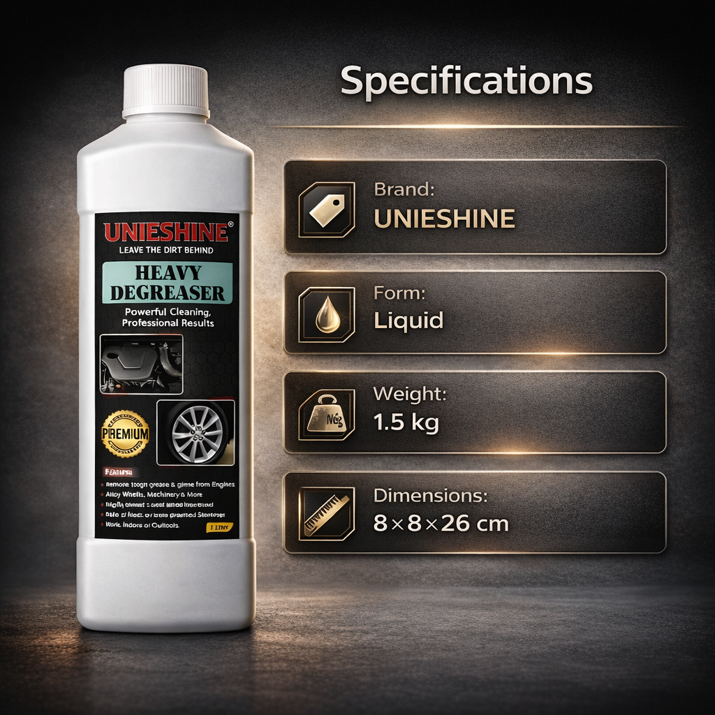UNIESHINE Heavy Duty Degreaser 1L (1:9 Dilution) | Industrial Strength Engine & Wheel Rim Cleaner(1L DEGRESSER) 4
