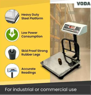 Voda 100kg Heavy Duty Weighing Scale with 1 Year Warranty VSP-100 Platform Size: 300x300 mm(VSP-100) 2