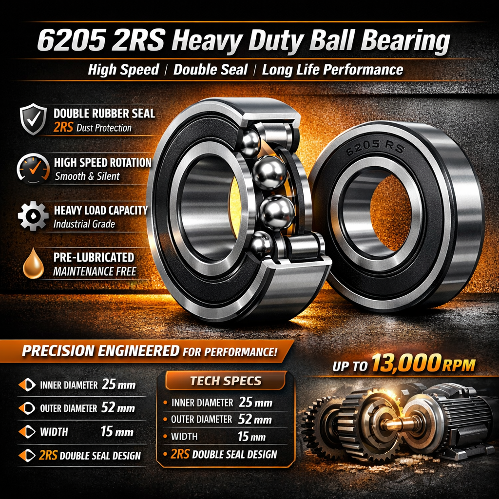 HUMSER EV 6205 Heavy Duty &High Speed Ball Bearing 4