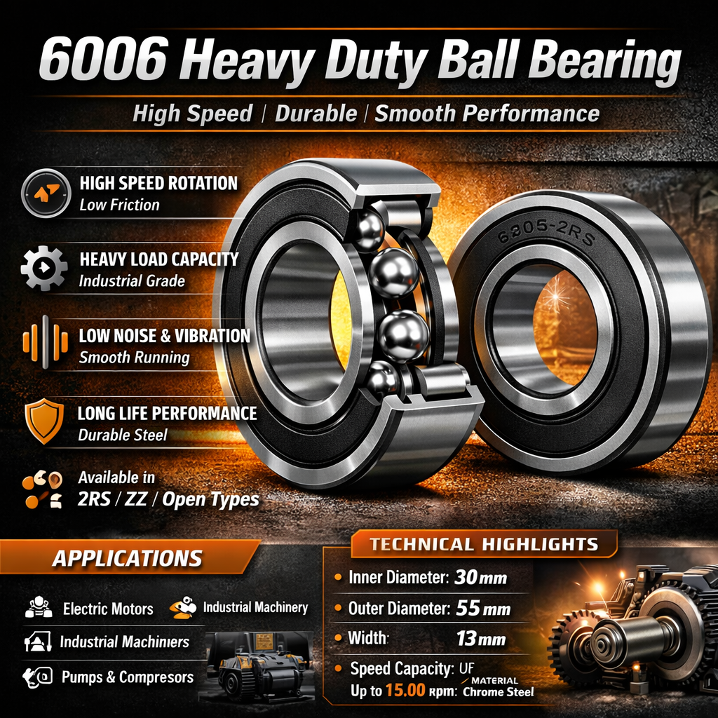 HUMSER EV 6006 Heavy Duty &High Speed Ball Bearing 5