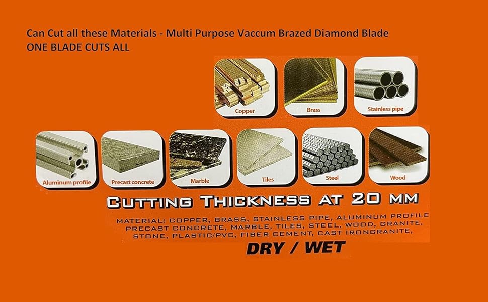 H9 100mm Multi-Purpose Angle Grinder Cutter Disc | 4" Diamond Blade | Cutting Wheel (H9-multipurpose-marbleblade-110mm-1pc) 5