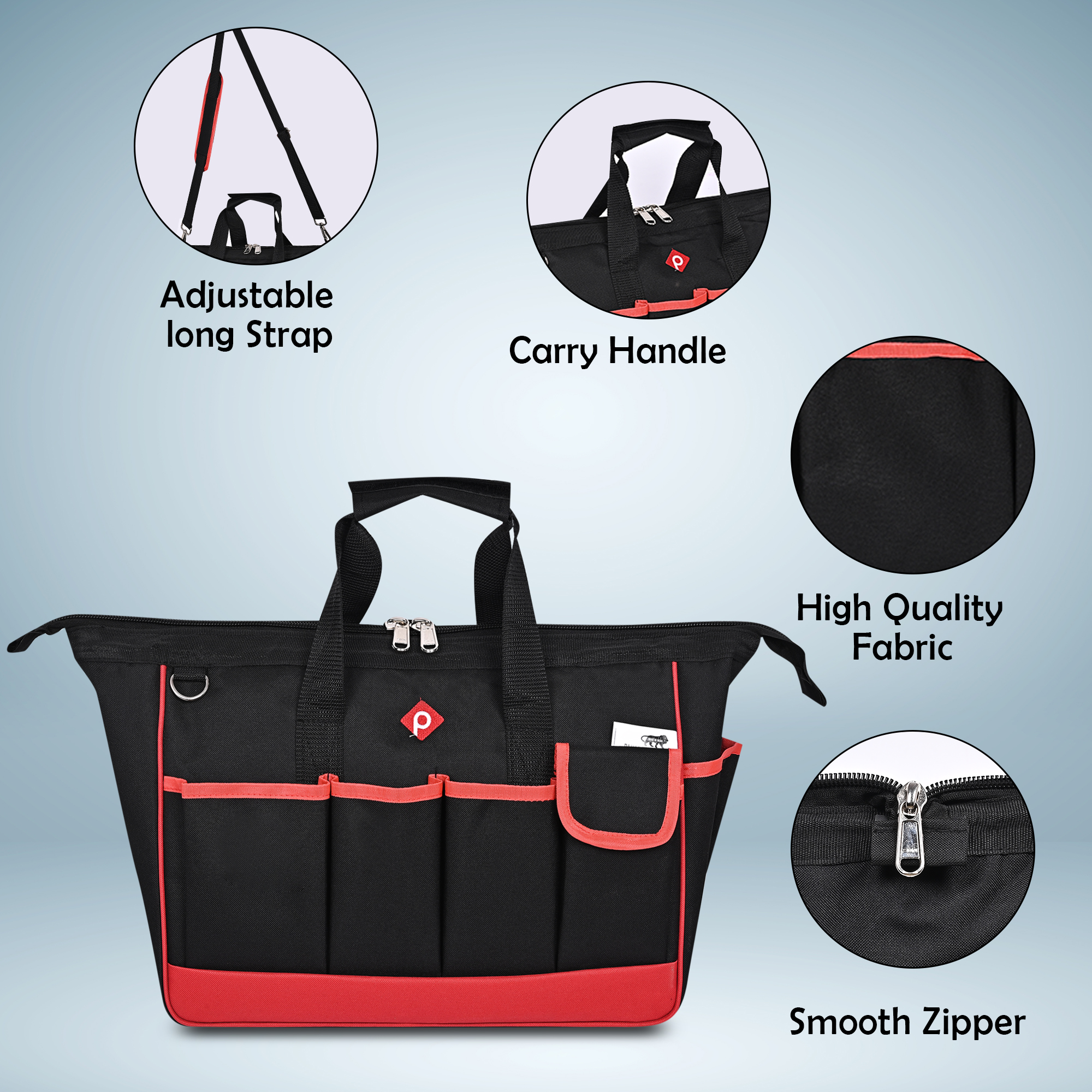 PAHAL 16 Inch Heavy Duty Tool Bag Waterproof Black(PITBAG02) 2