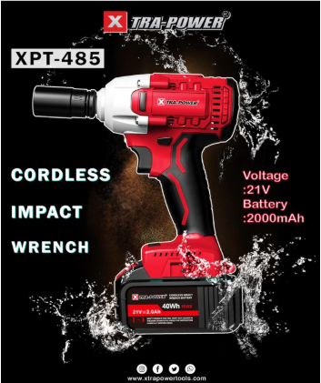 XTRA-POWER Cordless Impact Wrench With Accessories XPT 485 4