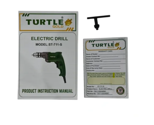 Turtle Gold Electric Drill ST-711S(10 mm, 680W, 0–3,000 rpm, R/F)(ST-711S ) 3