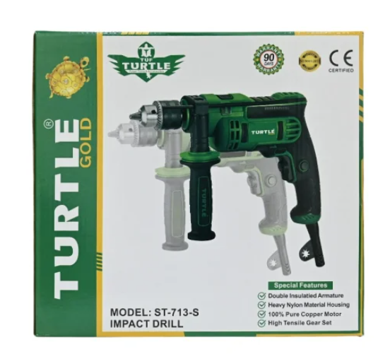 Turtle Gold Impact Drill ST-713S(13 mm, 750W, 0–3,300 rpm, R/F, V/S)(ST-713S) 4